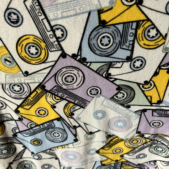 Lularoe tall and curvy leggings with old school cassette print - Picture 2 of 3